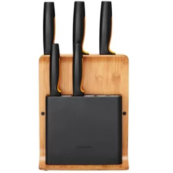Fiskars 1057552 Slotveida nažu bloks no bambusa ar 5 slotiem