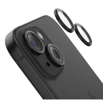 Rūdīta stikla kameras objektīva aizsargs Belkin OVA179HQBK iPhone 15 un iPhone 15 Plus – 2 iepakojumā