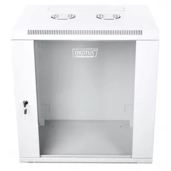 Digitus DN-W19 12U/450 sienas stiprinājuma tīkla skapis, pelēks