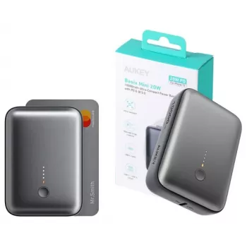 AUKEY 157000 10000 mAh pelēks power bank