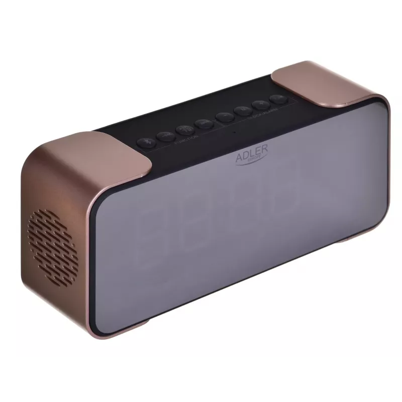 Digitālais modinātājpulkstenis Adler AD 1190CR — LED displejs, FM radio, Bluetooth, SD atskaņotājs, 2600 mAh akumulators