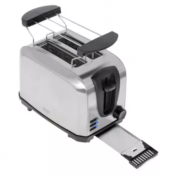 Toasters Adler AD 3222 2 šķēles 1000 W Sudrabs