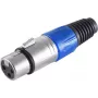XLR savienotājs ShiverPeaks BS55022-B — 3-pin sievišķais, zils korpuss