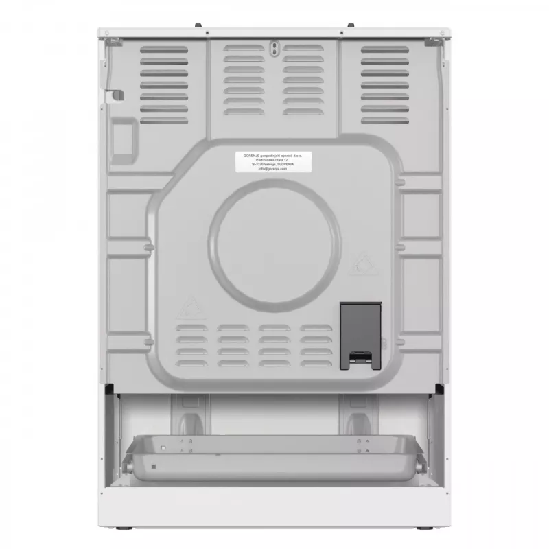 Brīvi stāvoša gāzes plīts Gorenje GG6A10WFFM, balta, 4 degļu virsma, 72 L gāzes cepeškrāsns, rotējošas priekšējās vadības
