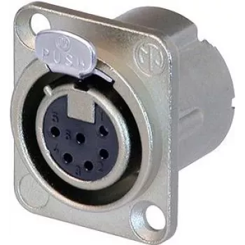 Neutrik NC6FD-LX ligzda, sudraba, IP40