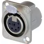 Neutrik NC6FD-LX ligzda, sudraba, IP40