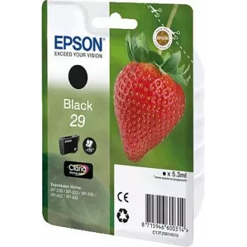 Epson Strawberry 29 K oriģinālā tintes kasetne, melna, standarta ietilpība