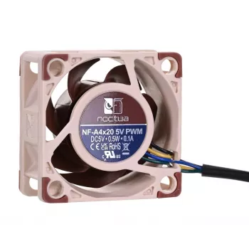 Noctua ventilators NF-A4X20 5V PWM — 40×20 mm, 5 V, 4-pin PWM, 1100–5000 RPM, 9,4 m³/h