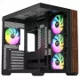 Vidējais tornis THERMALTAKE S380 TG ARGB Melns ar rūdītu stiklu un ARGB apgaismojumu