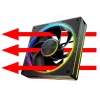 Datora korpusa ventilators MODECOM VOLCANO LOOP 120 ARGB Reverse Fan Melns 120 mm PWM 400–1400 RPM ARGB savienotājs