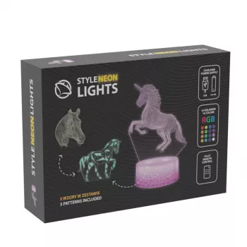 Manta SNL116RGB RGB 3D zirga dekoratīvā LED lampa