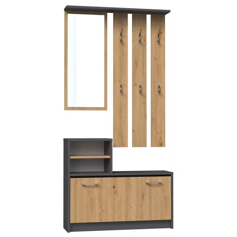 Gaitenīšu skapis top e shop GAR ANT/ART ar 1 veramām durvīm, 850×240×1600 mm