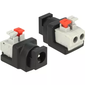 DELOCK 65524 Dzimuma pārveidotājs DC 5.5 x 2.1 mm Melns Sudrabs