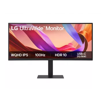 LG 34 inch UltraWide WQHD IPS monitors ar HDR10, sRGB 99%, USB-C