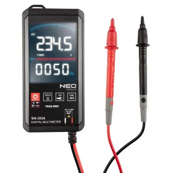 Digitālais multimetrs NEO tools N94-004 ar digitālo displeju — mēra spriegumu un strāvu