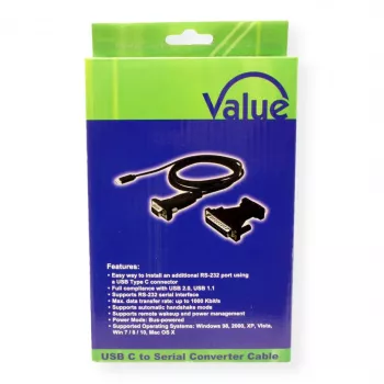 ROTRONIC-SECOMP VALUE - Seriālais adapteris - USB-C - RS-232 x 1