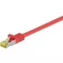 Wentronic Goobay Cat.7 Raw Cable Patch Kabelis, S/FTP (PiMF), Sarkans, 0,25 m - LSZH Halogēnu Nesaturošs, Varš, RJ45 Spraudnis (91571)