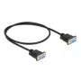 Seriālais kabelis DeLOCK 86614 Melns 0.5m RS-232