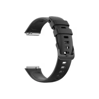 FIXED Silikona siksniņa Huawei Band 8/9/10 — Melna, nomaināma, ādai draudzīga