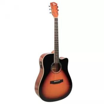 Elektroakustiskā ģitāra V-tone VEAG1 CE 4/4 Wood — dreadnought ar cutaway, egles virsma, mahagonija korpuss, iebūvēts preamp