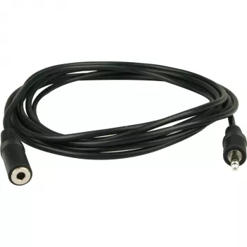 Wentronic Goobay 3,5 mm ligzdas pagarinātājkabelis, melns, 3 m - 3,5 mm spraudnis (3 kontaktu, stereo) > 3,5 mm ligzda (3 kontaktu, stereo) (50432)
