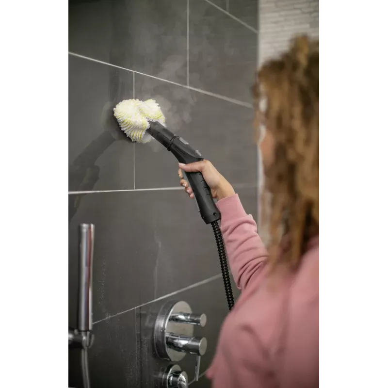 Kärcher SC 2 Deluxe EasyFix 1.513-400.0 cilindra tipa tvaika tīrītājs, 1500 W, 1 l, 3,2 bar, regulējams tvaiks, 4 m vads, balts/melns