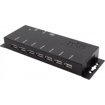 Exsys EX-1177-2 7-portu USB 2.0 metāla centrmezgls