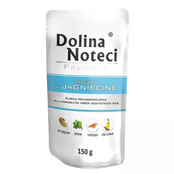 Slapjā suņu barība Dolina Noteci Jērs Pieaugušiem 150 g paciņa