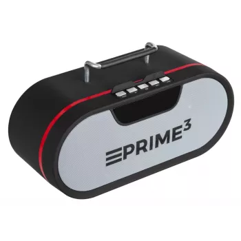Portatīvais radio PRIME3 APR81 — FM, 12W RMS, MicroSD, 3600 mAh akumulators, pelēks