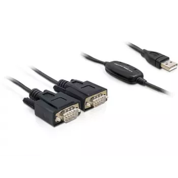 DeLOCK 2x RS232/USB 2.0 seriālais kabelis, melns, 61886
