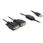 DeLOCK 2x RS232/USB 2.0 seriālais kabelis, melns, 61886