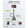 Goobay HDMI Slēdzis 3 uz 1 (4K @ 30 Hz) | 58487 | Melns | HDMI sieva | 3 HDMI sievas | 0.58 m