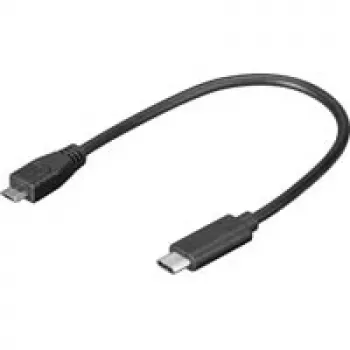 Wentronic Goobay USB 2.0 Micro-B (Type B) uz USB-C kabelis, 0,2 m