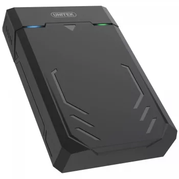 HDD/SSD ārējais korpuss Unitek Y-3035 — 2.5/3.5 collu SATA, USB 3.2 Gen 1 (USB Type-B), 6 Gbit/s, melns, ar tīkla adapteri