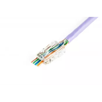 DIGITUS RJ45 Modularais Spraudnis (8P8C) Caurvads, CAT 5e, Neeksranēts, AWG 26-24, 100 Gabali (X-ML-5U-EZ)
