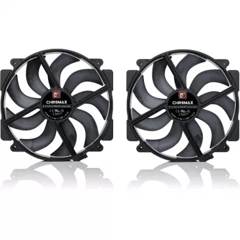 Noctua NF-A14x25r G2 PWM Sx2-PP chromax.black 140mm divu ventilatoru komplekts