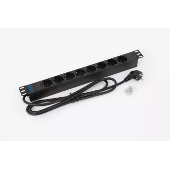 Strāvas sadales bloks Triton RAB-PD-X02-A1, 1U, 8x Type E/F, 16A, 2m