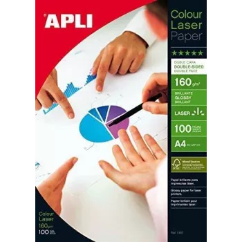 Fotopapīrs APLI 11817 Balts Spīdīgs 160g 100 Loksnes
