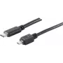 USB kabelis S/CONN 77145-1.0 USB 2.0 1 m USB C Micro-USB B Melns
