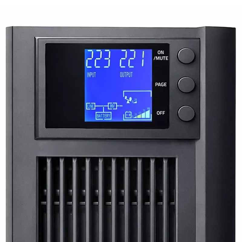 UPS QOLTEC Pure Sine Wave 2kVA 1600W ar AVR un LCD displeju