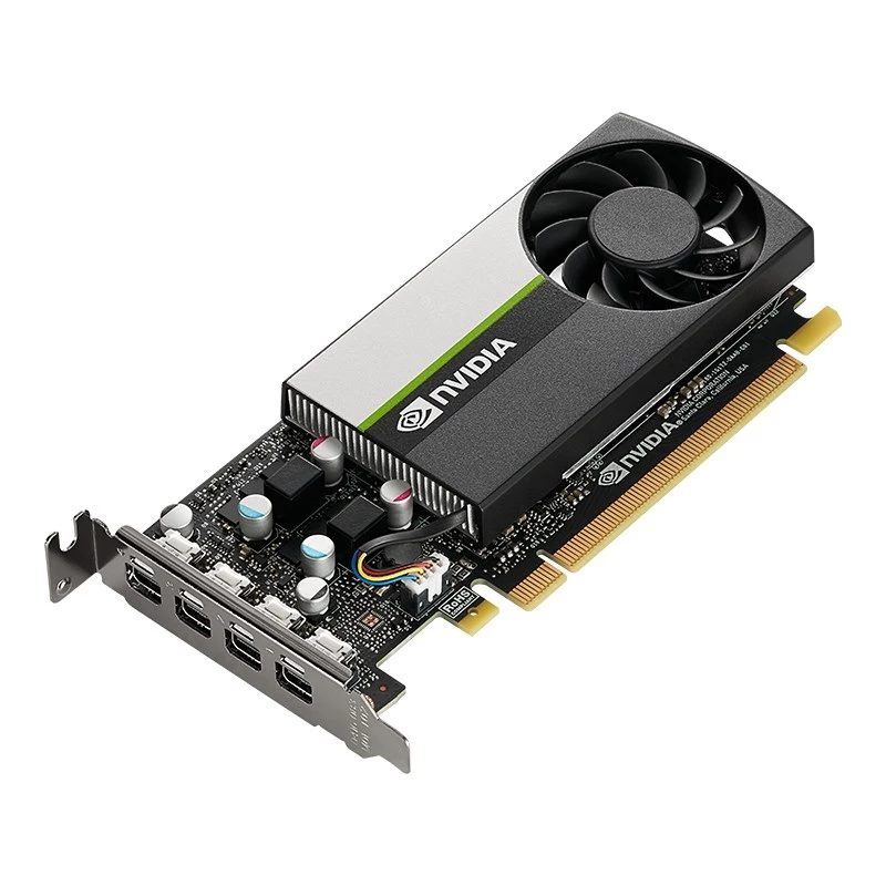 PNY NVIDIA T1000 4GB GDDR6 zema profila videokarte, 4x Mini DisplayPort (VCNT1000-SB)
