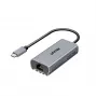 USB-C uz RJ45 adapteris Unitek U1343AGY01 — 5 Gbps Ethernet, USB-C (vīrišķais) uz RJ45 (sieviešu), pelēks, 0,15 m kabelis