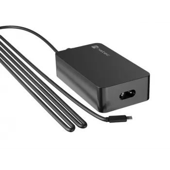 NATEC Grayling USB-C 45W strāvas adapteris, universāls melns