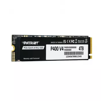 Cietvielu disks PATRIOT P400 V4 4 TB M.2 NVMe (4000 GB, M.2, Melns)