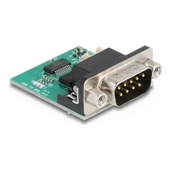 DeLOCK 90781 USB 2.0 uz RS-232 pārveidotājs, atkārtotājs, izolators, melns/zaļš