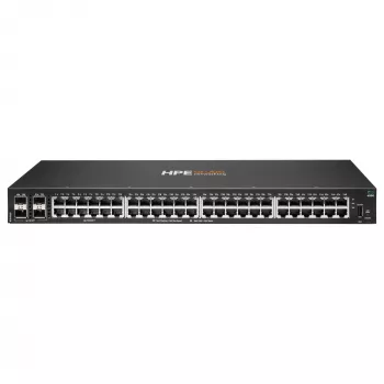 HPE Aruba 6000 48G 4SFP Slēdzis - pārvaldīts L3 tīkla slēdzis, 48 x Gigabit Ethernet + 4 x SFP, sānu gaisa plūsma, statīvs, AC 100-127V / 200-240V