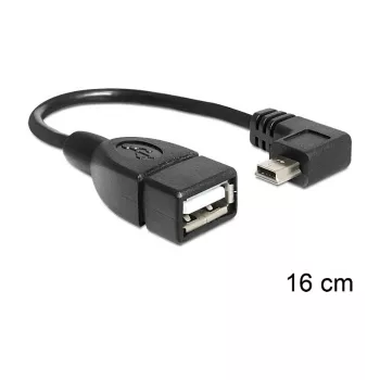 USB kabelis DeLOCK 83245 0,16 m USB A Mini-USB B Melns