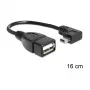 USB kabelis DeLOCK 83245 0,16 m USB A Mini-USB B Melns