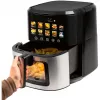Gaisa fritieris ProfiCook PC-FR 1286 H — 6,5 L, 1700 W, nerūsējošā tērauda priekšpuse, melns