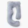 Momcozy PP101 U-veida grūtniecības spilvens, tumši pelēks velūrs